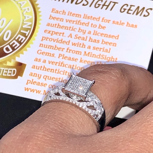 REAL DIAMOND Custom designer diamond ring. NOT CZ! - Picture 5 of 9